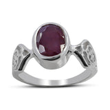 Ruby Silver Ring