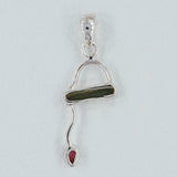 Green Tourmaline Silver Pendant