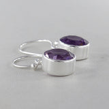 Amethyst Silver Earring