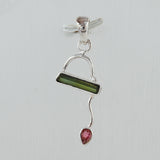 Green Tourmaline Silver Pendant