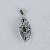 Labradorite, Iolite Gemstone Silver Pendant