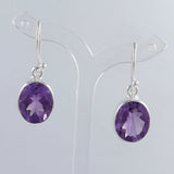 Amethyst Silver Earring