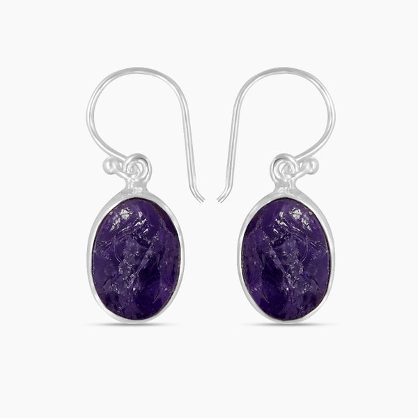 Amethyst Silver Earrings