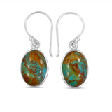 Boulder Turquoise Silver Earrings