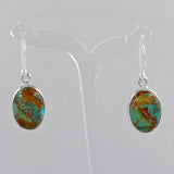 Boulder Turquoise Silver Earrings