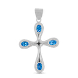 Blue Topaz 925 Silver Pendant