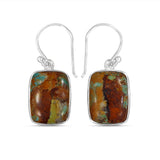 Boulder Turquoise Silver Earrings