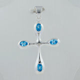 Blue Topaz 925 Silver Pendant