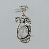 Rainbow Moonstone Silver Pendant