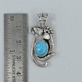 Rainbow Moonstone Silver Pendant