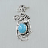 Rainbow Moonstone Silver Pendant