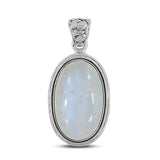 Rainbow Moonstone Silver Pendant