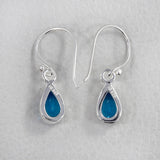 Blue Topaz Silver Earrings