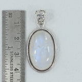 Rainbow Moonstone Silver Pendant