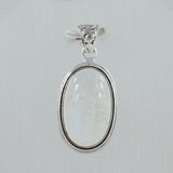 Rainbow Moonstone Silver Pendant