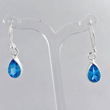 Blue Topaz Silver Earrings