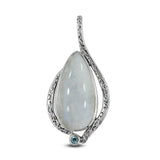 Rainbow Moonstone 925 Silver Pendant