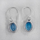 Blue Topaz Silver Earrings