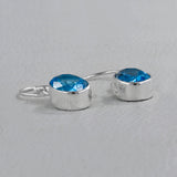 Blue Topaz Silver Earrings