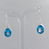 Blue Topaz Silver Earrings