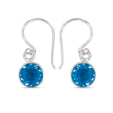 Blue Topaz Silver Earrings