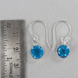 Blue Topaz Silver Earrings