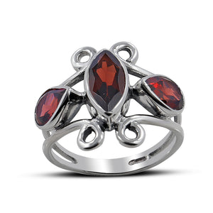 Natural Blue Topaz Sterling Silver Rings