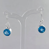 Blue Topaz Silver Earrings