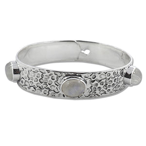 Labradorite Silver Bangles