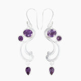 Amethyst Silver Earrings