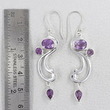Amethyst Silver Earrings