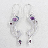 Amethyst Silver Earrings