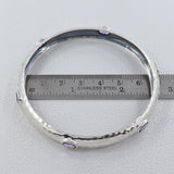 Natural Amethyst 925 Sterling Silver Women's Bangle Jewelry