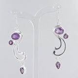 Amethyst Silver Earrings