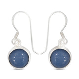 Blue Opal Silver Earrings