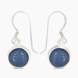 Blue Opal Silver Earrings