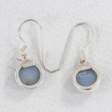 Blue Opal Silver Earrings