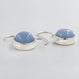 Blue Opal Silver Earrings