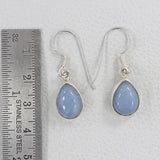 Blue Opal Silver Earrings