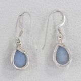 Blue Opal Silver Earrings