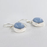 Blue Opal Silver Earrings