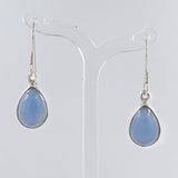 Blue Opal Silver Earrings