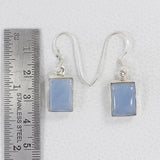 Blue Opal Silver Earrings