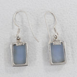 Blue Opal Silver Earrings