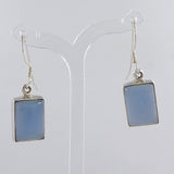 Blue Opal Silver Earrings