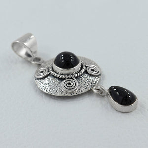 925 Sterling Silver Black Star Pendants