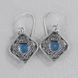 Blue Topaz Silver Earrings