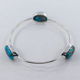 Labradorite Stone 925 Sterling Silver Bangle Jewelry