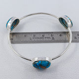 Labradorite Stone 925 Sterling Silver Bangle Jewelry