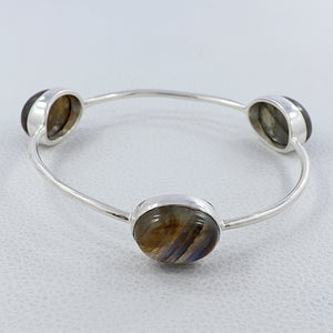 925 Sterling Silver Labradorite Bangles